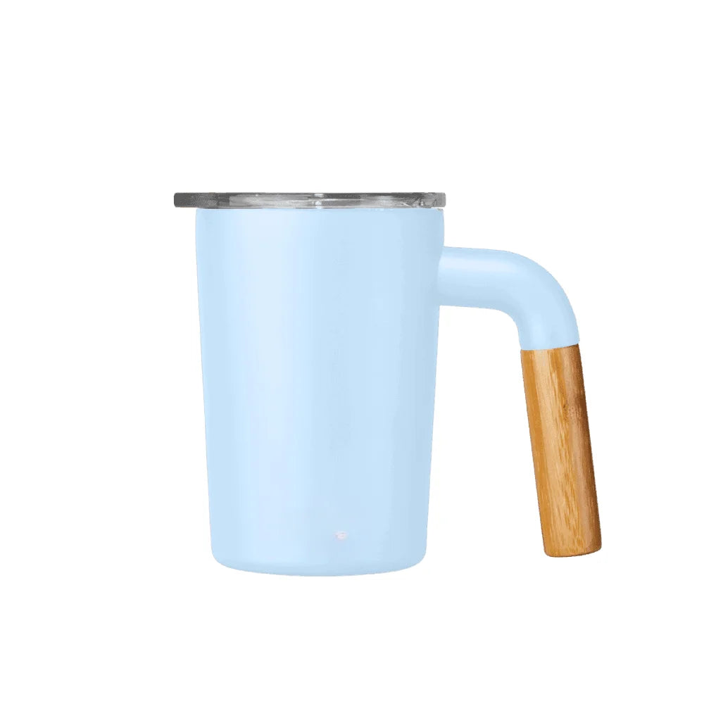 12 oz Insulated Stainless Steel Camp Cup with Bamboo Handle